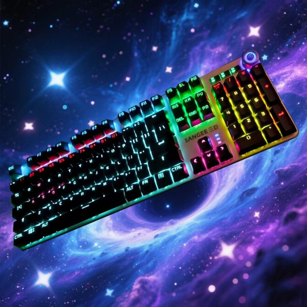 Silver black/There are connecting wires/RGB lighting effect/The buttons are detachable (Copy)