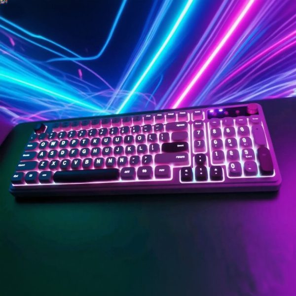Milk coffee color,No wires, the third mock examination RGB lighting effect