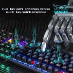 baby blue/There are connecting wires/RGB lighting effect/The buttons are detachable