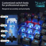 baby blue/There are connecting wires/RGB lighting effect/The buttons are detachable