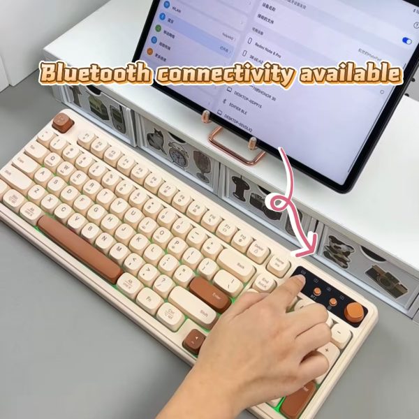 Milk coffee color,No wires, the third mock examination RGB lighting effect