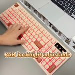 Milk coffee color,No wires, the third mock examination RGB lighting effect