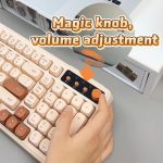 Milk coffee color,No wires, the third mock examination RGB lighting effect