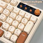 Milk coffee color,No wires, the third mock examination RGB lighting effect