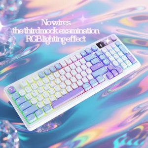Milk taro color(blue) No wires, the third mock examination RGB lighting effect