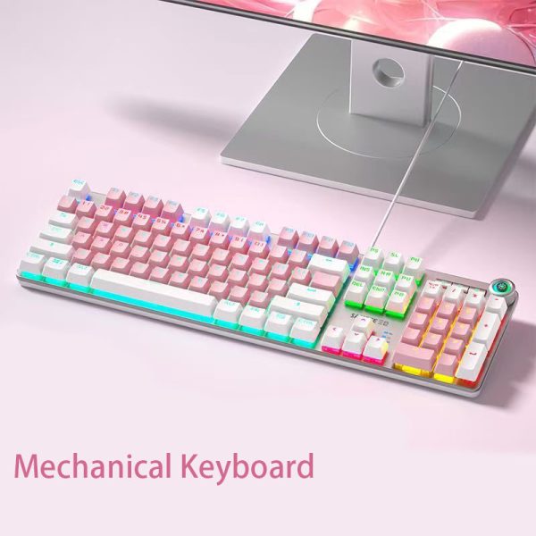 Mixed light keyboard/There are connecting wires/RGB lighting effect/The buttons are detachable