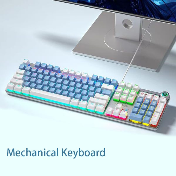 Mixed light keyboard/There are connecting wires/RGB lighting effect/The buttons are detachable